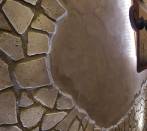 Palladian in travertine star in a restaurant in Rome.